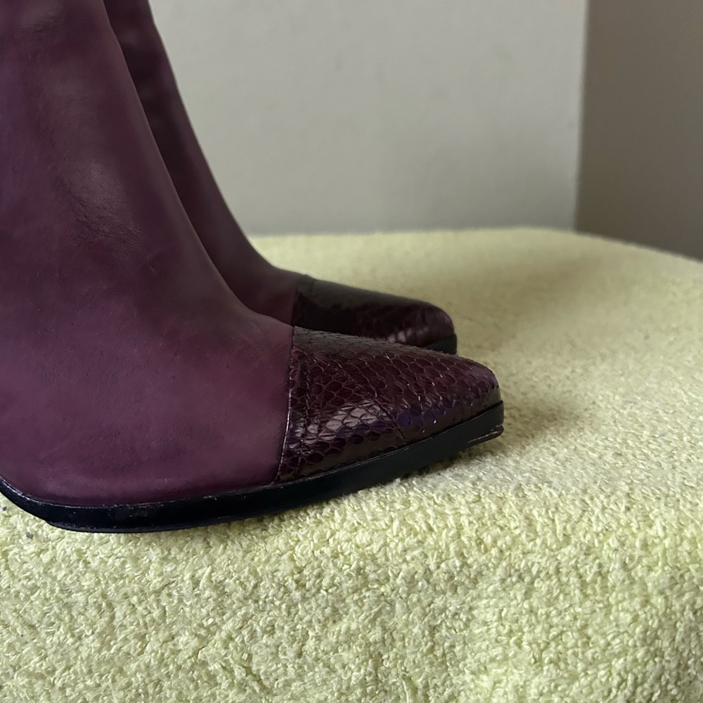 Donald J. Pliner Plum Ankle Boots - Picture 8 of 11